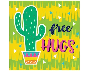 16 Small Cactus Napkins, Taco Party, Llama Party, Fiesta Napkins, Cinco De Mayo, Fiesta Birthday, Fiesta Decor, Mexican Fiesta, Fiesta Party