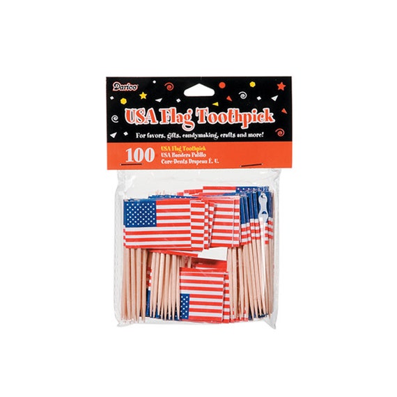 100 USA Toothpick Flags American Flag Toothpicks Stars and - Etsy