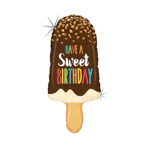 Birthday Ice Cream Bar Balloon 36&quot;, Ice Cream Party, Strawberry Sundae, Ice Cream Cake, Pool Party Balloon, Ice Cream Cone, Dessert Balloon