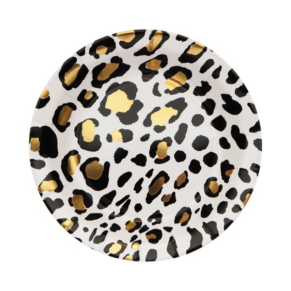 8 Leopard Plates 7", Leopard Pattern, Leopard Party, Leopard Decorations, Leopard Birthday, Animal Print, Safari Party, Leopard Print Plates