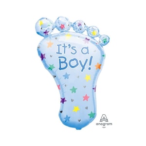 Its A Boy Foot Balloon Foil Mylar 32&quot;, Baby Shower Balloon, Stork Balloon, Welcome Baby, Baby Feet Balloon, Baby Foot Ballon, Blue