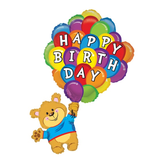 18 Happy Birthday Care Bears Balloon in a Box Gift Pack