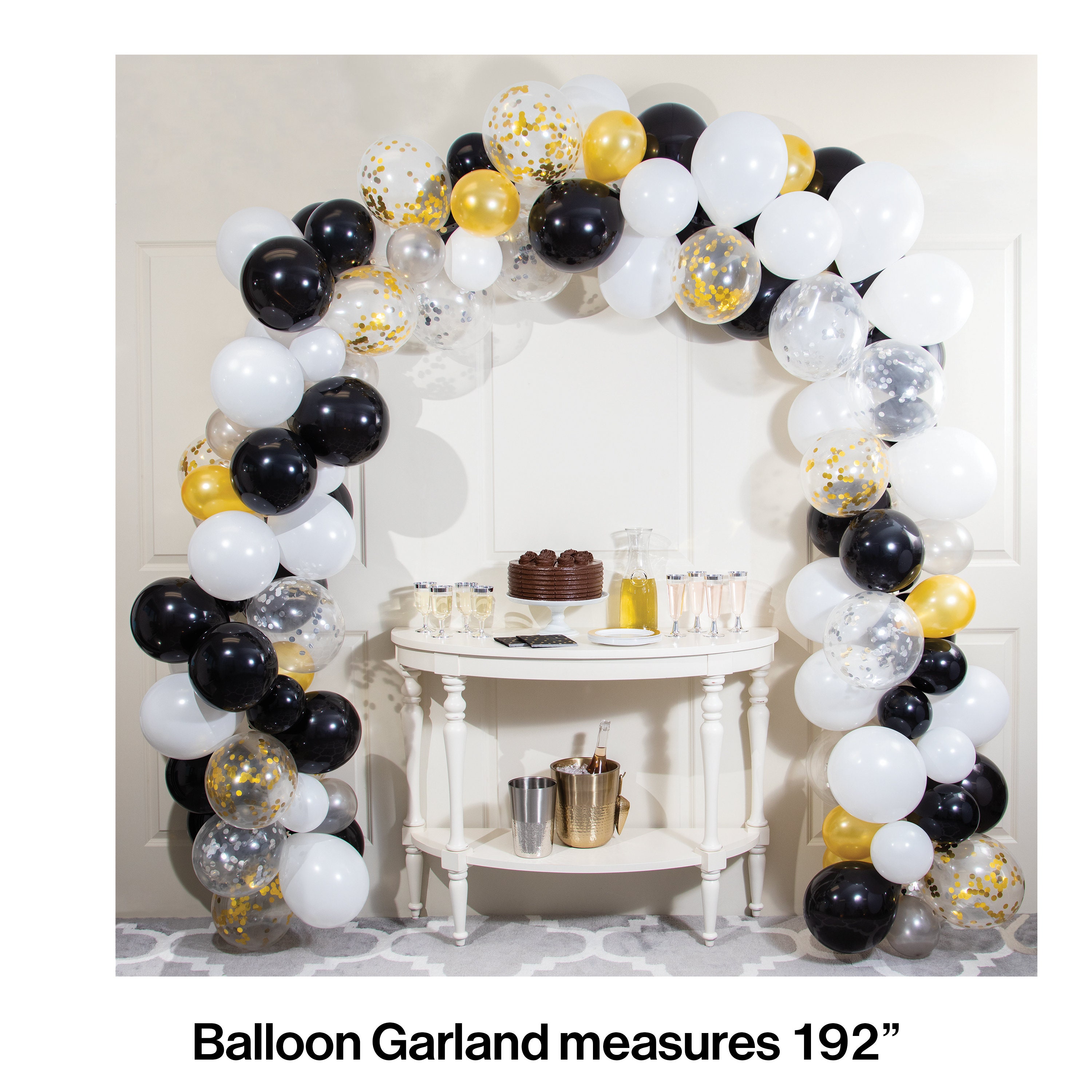 Black and White Balloon Arch Kit, Balloon Garland Kit, Baby Shower Decor,  Princess Party, Fairy Party, Bridal Shower Decor, Graduation Party 