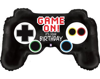 Birthday Game Controller Balloon Foil Mylar 36", Battle Royal Party, Gaming Party, Video Game Balloon, Video Gamer, Console Games, Game On