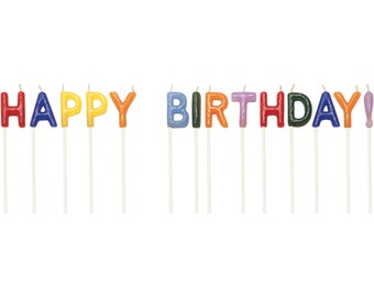 Happy Birthday Candles, Party Candles, Birthday Party Candles, Rainbow Candles, Cupcake Candles, Art Party Candles, Birthday Decoration