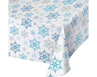 Snowflake Tablecloth, Princess Party, Princess Birthday, Snowflake Decoration, Princess Themed, Winter Tablecloth, Christmas Tablecloth