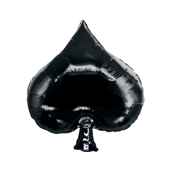 Black Spade Balloon 34", Casino Balloon, Casino Night, Poker Themed Party, Las Vegas Party, Poker Party, Gambling Balloon, Card Game Balloon