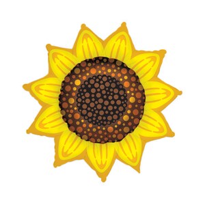 Yellow Sunflower Flower Balloon 42&quot; Baby Shower Balloon, Mother&#39;s Day Balloon, Easter Balloon, Flower Party, Garden Party, Birthday Floral
