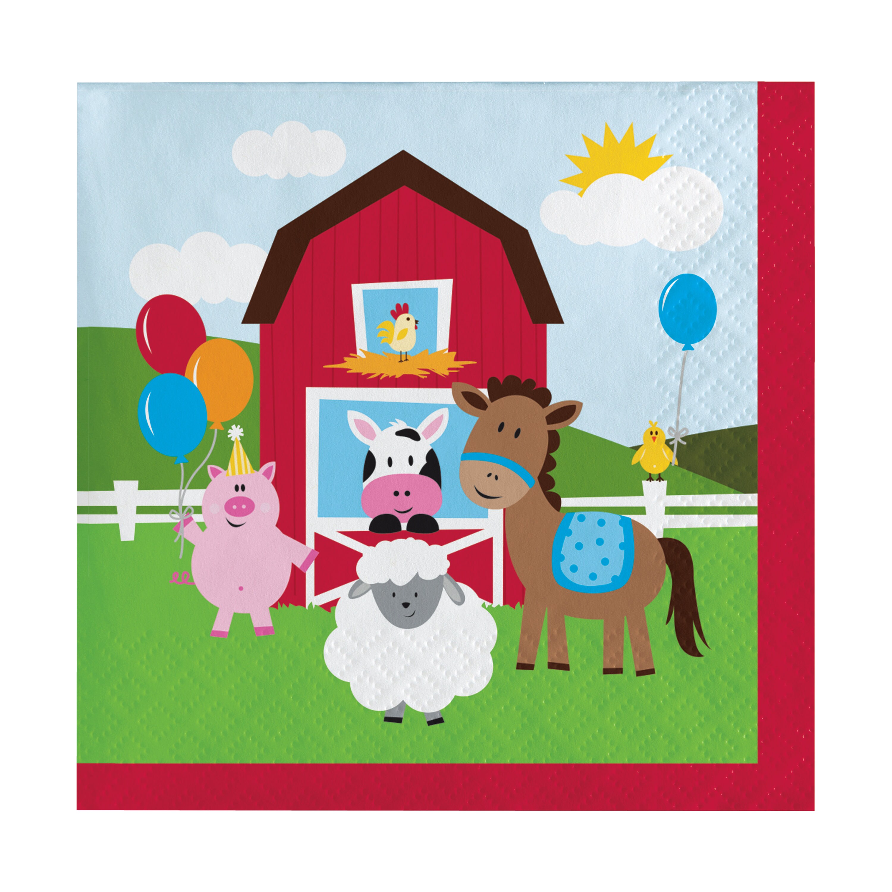 16 Small Farmhouse Napkins Barnyard Party Cow Party Farm Animals Birthday Farm Baby Shower Farm Birthday Farmhouse Party Farm