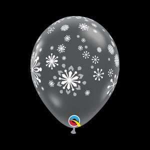 Five Clear Contemporary Snowflake Balloons, Merry Christmas Balloon, Christmas Party Balloons, Snowflake Party, Office Christmas Party