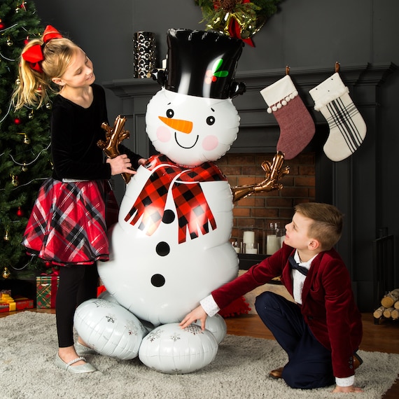 Snowman Balloon Air Only 55", Christmas Decoration, Christmas Party, Holiday Party, Merry Christmas, Snowman Decoration, Office Party