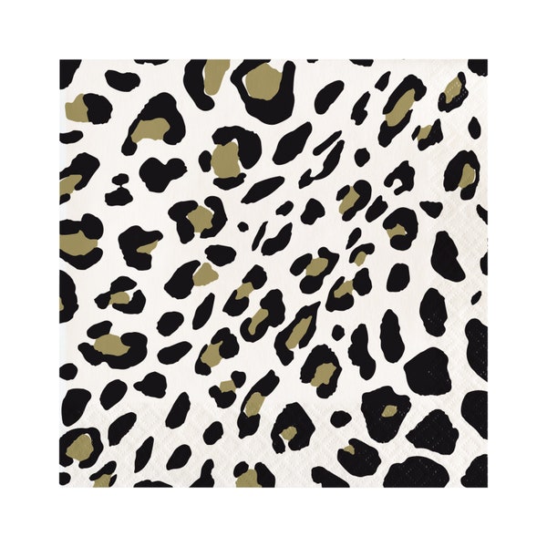 16 Large Leopard Napkins, Leopard Pattern, Leopard Party, Leopard Decorations, Leopard Birthday, Animal Print, Safari Party, Leopard Print