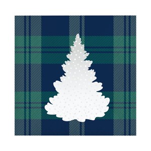 16 Small Christmas Tree Dessert Napkins, Christmas Party, Holiday Party, Christmas Napkin, Christmas Decoration, Holiday Napkin