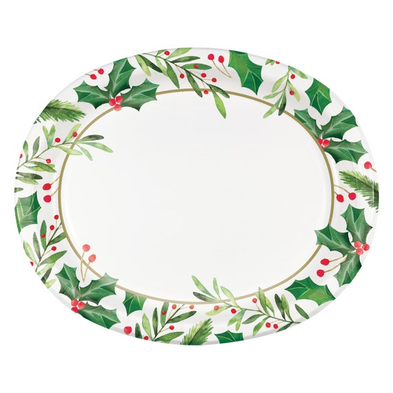 Oval christmas cheap plates