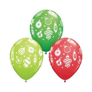 Five Christmas Ornament Balloons, Merry Christmas Balloon, Christmas Party Balloon, Holiday Party, Office Christmas Party, Santa Balloon