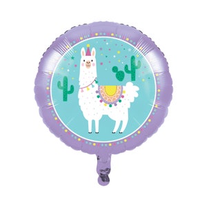 Llama Balloon 18&quot;, Llama Party, Llama Decor, Llama Birthday, Llama Baby Shower, Alpaca Party, Fiesta Party, Llama Themed, Cactus Balloon