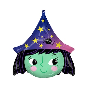 Witch Balloon 18&quot;, Happy Halloween, Halloween Balloons, Halloween Decorations, Trick or Treat, Halloween Party, Halloween Witch, Witch Decor