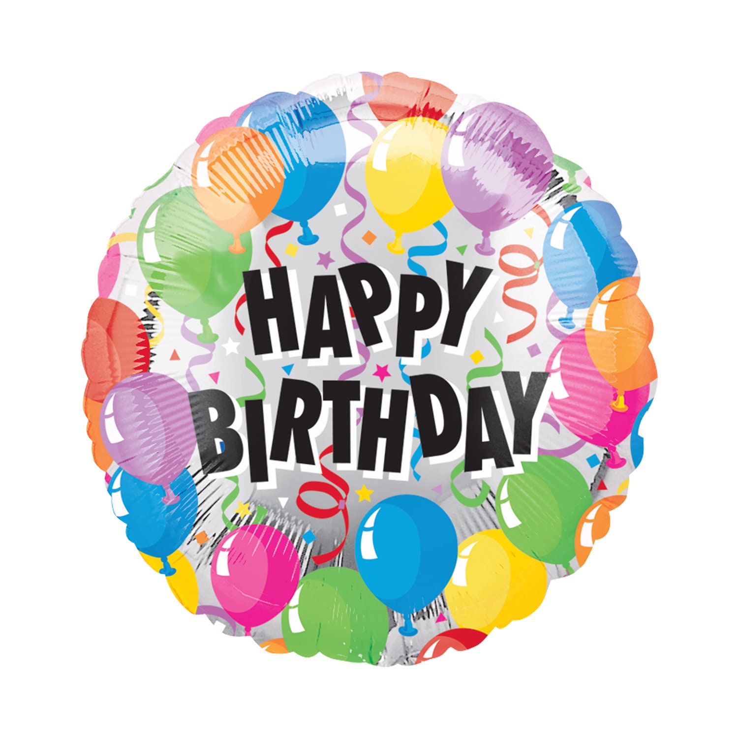 18 Inch Personalized Birthday Streamers Foil Balloon — Balloons and Weights