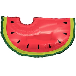Watermelon Balloon 35&quot;, Luau Party, Watermelon Slice, Tropical Fruit, Fruit Balloon, Fruit Party, One in a Melon, Watermelon Party, BBQ
