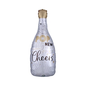 Satin Champagne Bottle Balloon 36&quot;, Cheers Balloon, Champagne Balloon, Anniversary Balloon, Wedding Balloon, Bridal Shower, Bachelorette