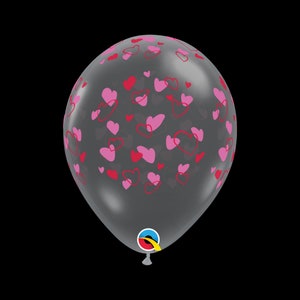 Five Red and Pink Hearts Balloons, Baby Shower Balloon, Valentine&#39;s Day Balloon, Anniversary Balloon, Bridal Shower Balloon, Love You