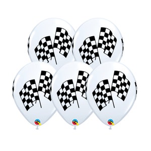 Five Checkered Flags Balloons Latex, Racing Flags Balloons, Car Racing Party, Race Cars, Car Party, Race Day, Racing Theme, Kids Party
