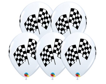 Five Checkered Flags Balloons Latex, Racing Flags Balloons, Car Racing Party, Race Cars, Car Party, Race Day, Racing Theme, Kids Party