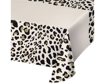 Leopard Tablecloth, Leopard Pattern, Leopard Party, Leopard Decorations, Leopard Birthday, Leopard Table Cover, Safari Party, Leopard Print