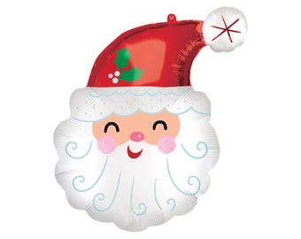Santa Balloon 27", Christmas Balloons, Christmas Party, Christmas Decorations, Office Christmas Party, Santa Claus Balloon, Holiday Balloon
