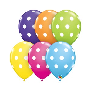 Five Big Polka Dots Balloons Latex, Baby Shower Balloons, Birthday Balloons, Bridal Party Balloons, Kids Balloons, Polka Dot Birthday