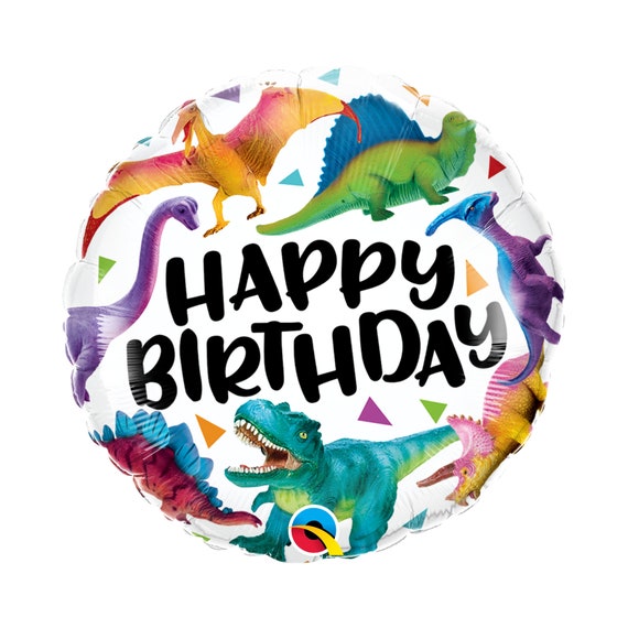 Joyeux anniversaire Dinosaur Balloon Foil Mylar 18 , Fête des