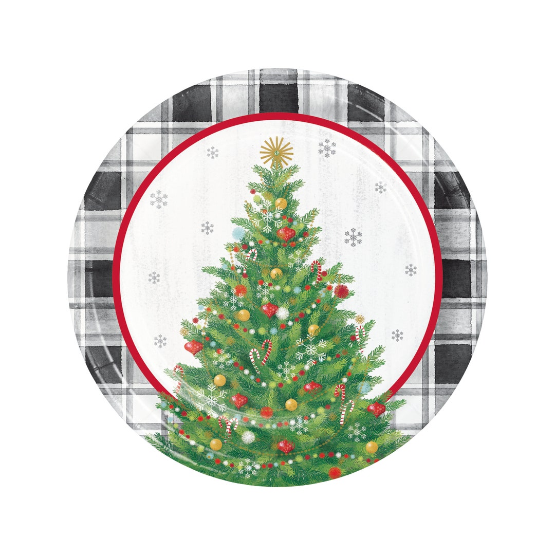 8 Christmas Tree Plates 7, Christmas Paper Plate, Christmas Party