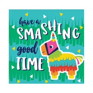 16 Small Pinata Napkins, Taco Party, Llama Party, Fiesta Napkins, Cinco De Mayo, Fiesta Birthday, Fiesta Decor, Mexican Fiesta, Fiesta Party