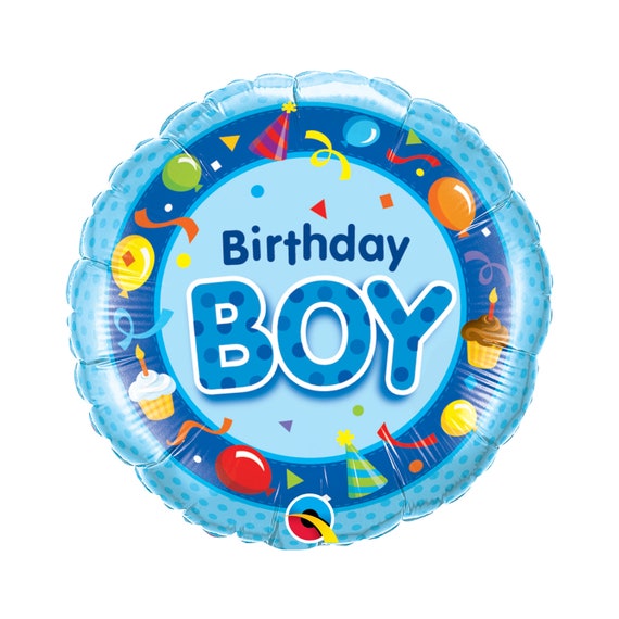 Globo de cumpleaños azul para cumpleaños, decoración de cumpleaños de niño  de 1 año, globo de papel de aluminio de feliz cumpleaños, decoración de