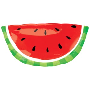 Watermelon Balloon 32&quot;, Watermelon Slice, Tropical Fruit, Fruit Balloon, Fruit Party, One in a Melon, Pool Party, Watermelon Decoration