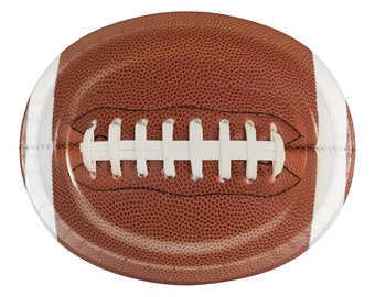 8 Oval Football Platters, Size 12 x 10", Football Party Platters, Sports Themed Party, Tailgate Party Plates, Football Draft Party