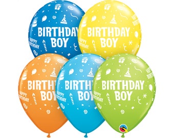 Five Birthday Boy Balloons Latex, Birthday Party Hats, Birthday Party, Birthday Decorations, Happy B-Day Balloons, Party Balloons, Cake