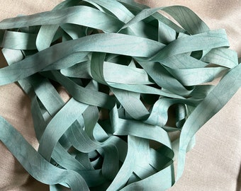 Silk ribbon, water blue, 2 cm wide
