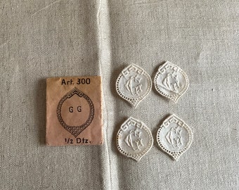 Monogrammes de lessive, monogrammes de lessive brodés, GG, 4 pièces