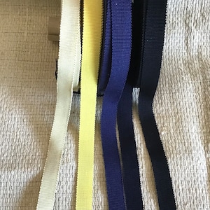 Ripsband,1,5 cm  Blautöne Baumwolle  Millinary 2 m