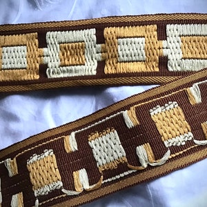 Bordure tissée Bordure de meuble Années 70 Bordure de lampe Années 70 Larp Médiéval 2 variantes de couleurs