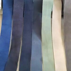 Grosgrain Ribbon Blue Shades 4 cm Old Grosgrain Ribbon Hatband Bags Skirts Scarves Bracelet