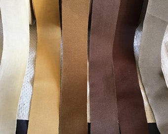 Ripsband , 5 cm breit , Brauntöne , Hutband , Baumwolle