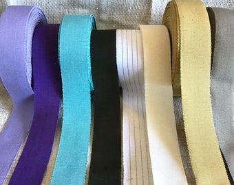 Ripsband Baumwolle , 4 cm  , Flieder,lila,blau,beige ,mintgrün,beige ,d Olive,Ripsband,Hutband,Taschengurt,Damenhut,Besatzband,