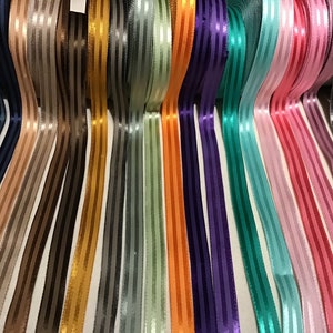Satin ribbon, 3 m old viscose satin ribbon, 1.5 cm, artificial silk, trim ribbon, decorative ribbon, decorative ribbon image 2