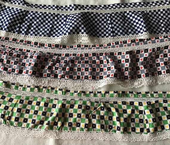 Kitchen Curtains 50 S Schabrackengardinen Short Etsy