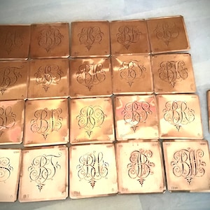 Antique monogram stencil B BD BL BJ
