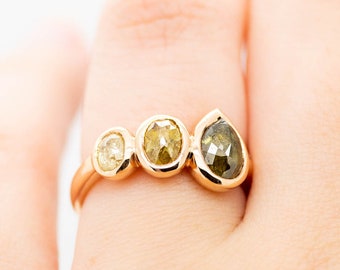 Multi-Stone Raw Diamond Ring