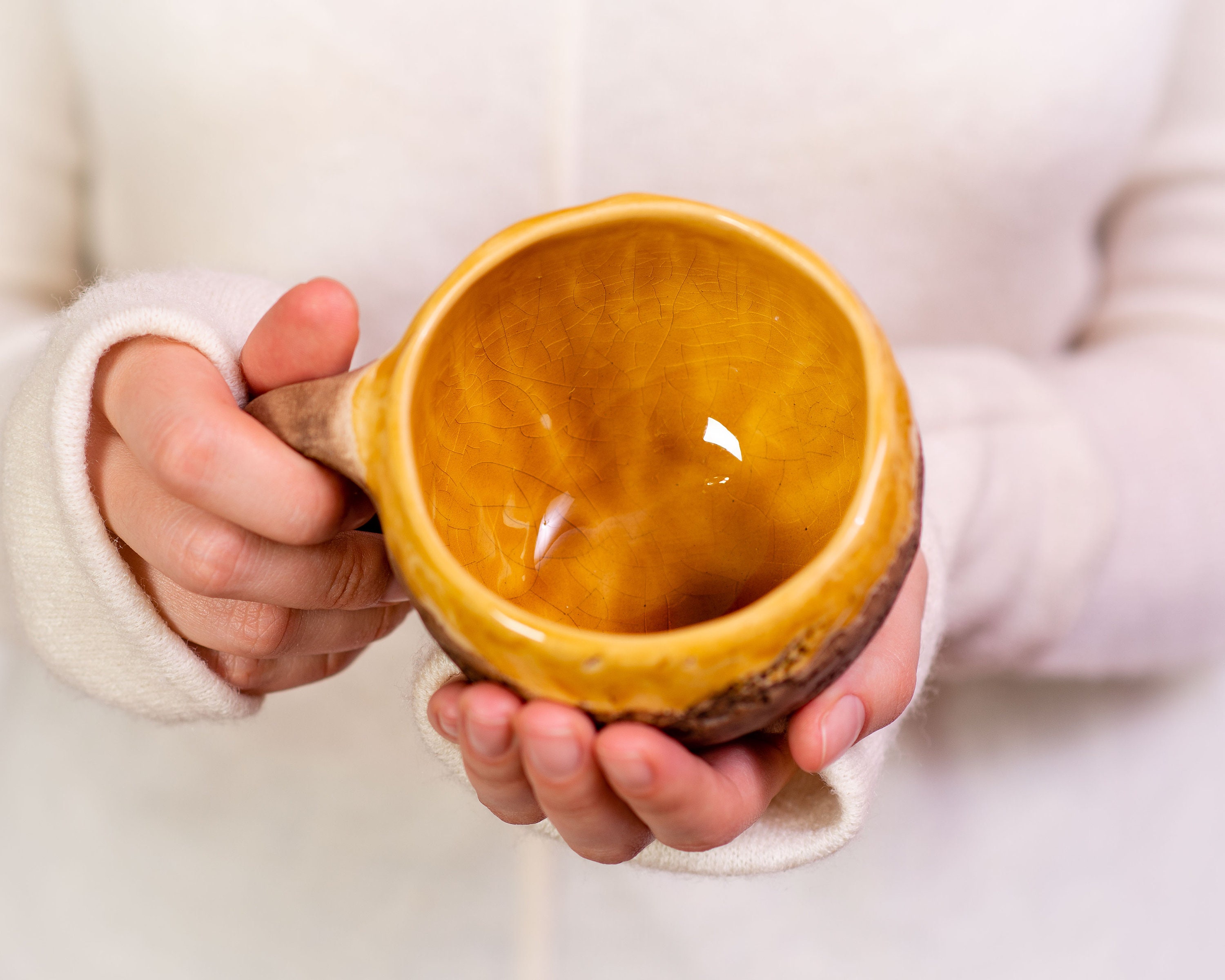 Yellow Pottery mug Ceramic Tea mug Handmade ceramic cup Etsy