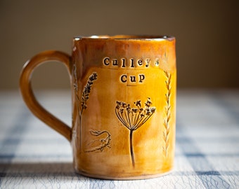 Personalized Pottery mug, Ceramic Tea mug, Unique handmade custom coffee mug, Handmade ceramic cup